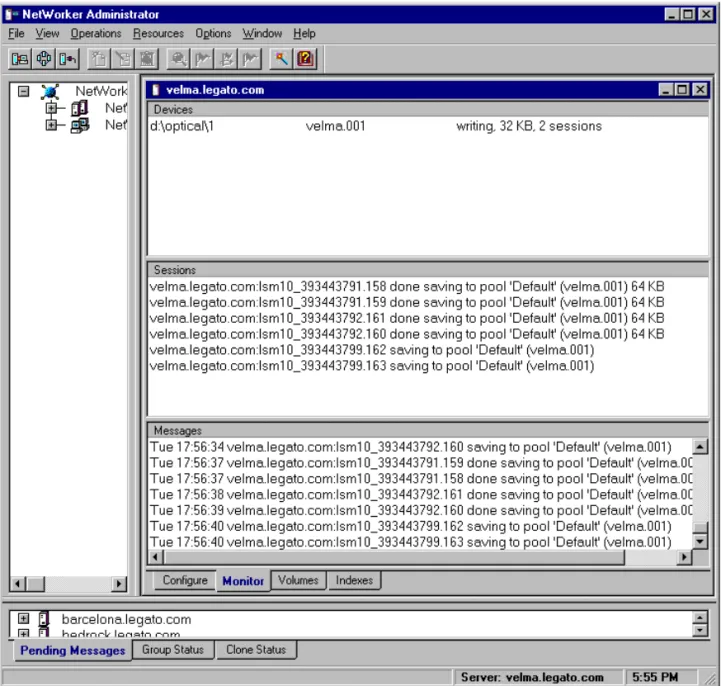 図 4-2 Oracle バックアップのメッセージ バックアップのメッセージ バックアップのメッセージ バックアップのメッセージ