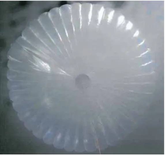 図 7 試験気球（直径１２m）が上空で完全に展開した様子