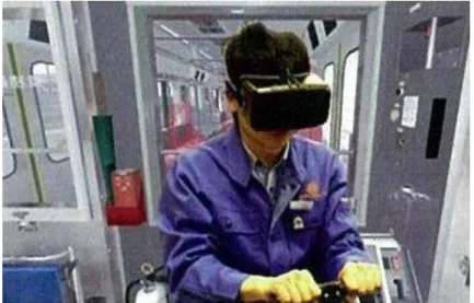 図 1-2 HMD を使用した運転シミュレータのイメージ② 