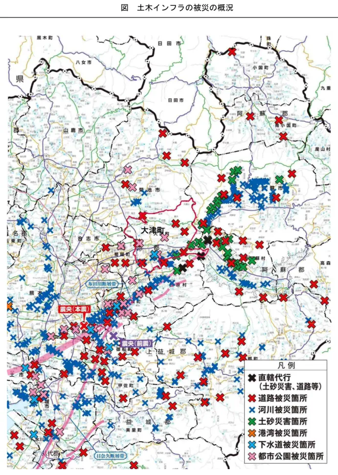 図  土木インフラの被災の概況 