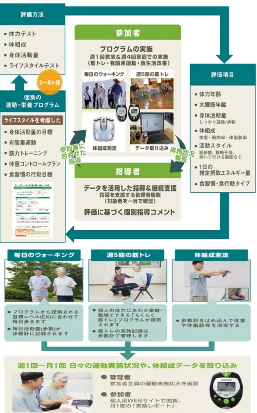 図表 4-18  IT を活用した科学的根拠に基づく個別健康支援プログラム供給システム 