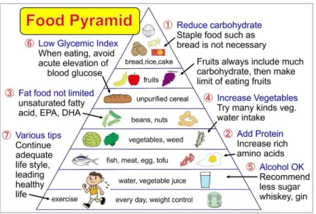 Fig. 1: Food pyramid for providing lecture of LCD 