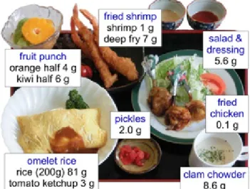 Figure 1 Educational handout for LCD showing carbohydrate amount in a  meal. 