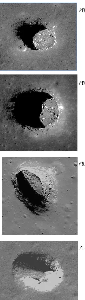 図 2  縦孔・地下空洞壁面(模式図) 図1 月の縦孔地形 