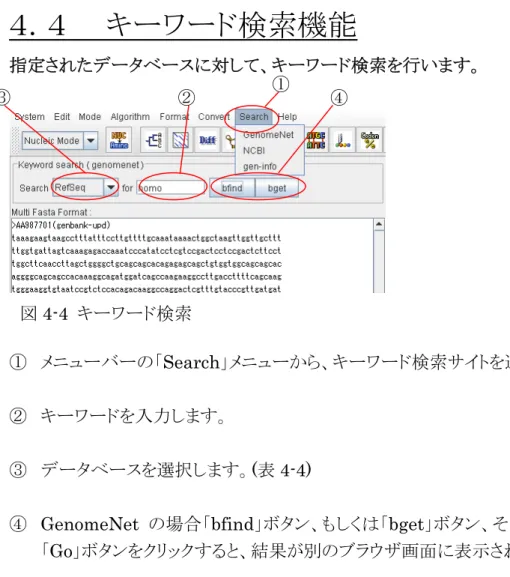 図 4-4  キーワード検索 