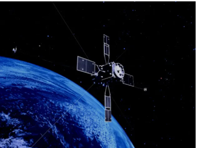 Fig. 1.    Image of the ERG satellite in the space Proceedings of 10th International Workshop on Radiation Effects on Semiconductor