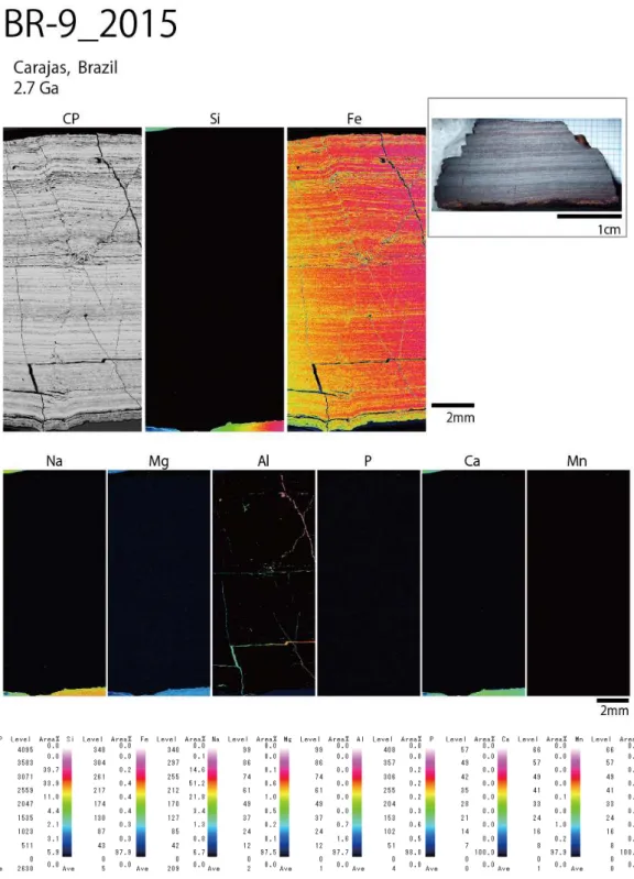 Fig. 5h Elements mapping of iron formation and the rock chip that was used to make thin section