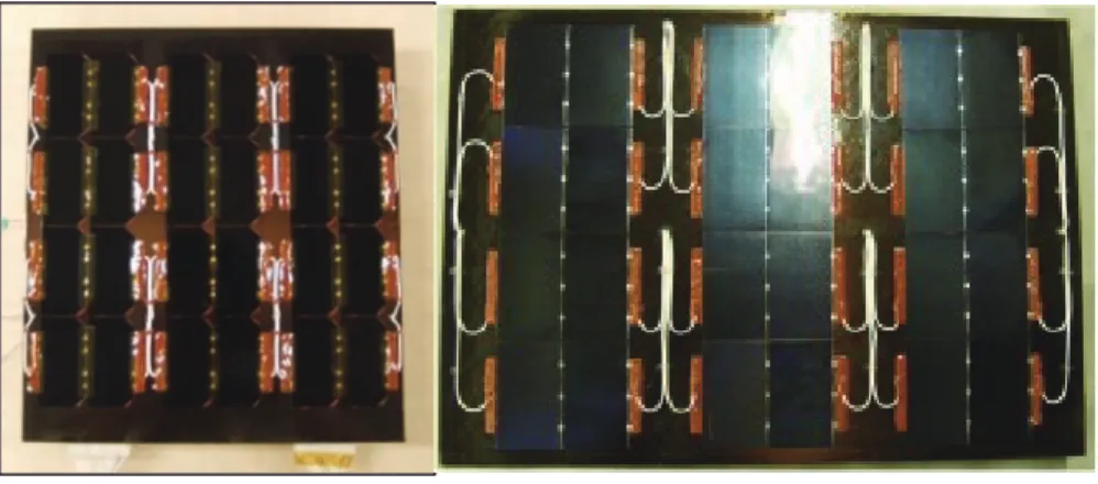 Figure 1-c Photrograph of Type-C coupon. TJ cells (left) and Si Cells (right) 
