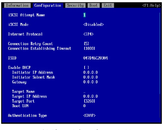 図 2.19 [Attempt Configuration]メニューの表示例 