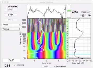 図 1 Visualization tool of a real-time wavelet analysis
