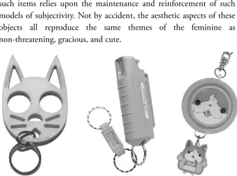 Figure 3. Self-defense items reflecting pink, cute, and non-threatening aesthetics.