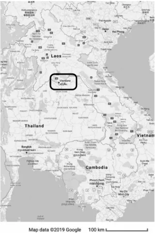Fig. 1 Location of Vientiane   Source: Google Map