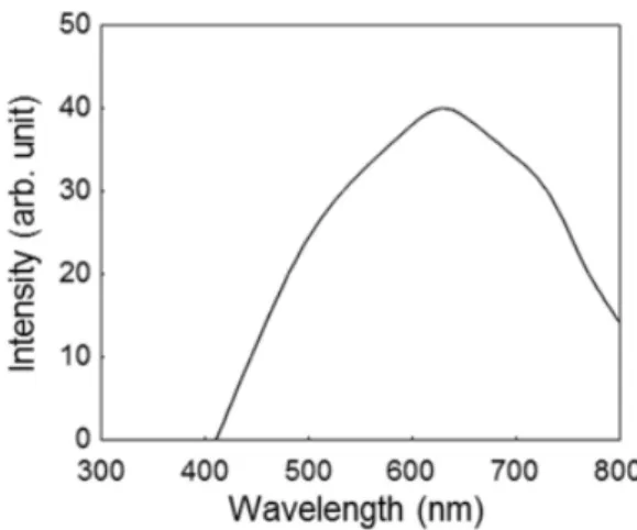 Fig. 3  (a) Schematic diagram of femtosecond laser irradiation system. (b)  darkening of the TiO 2  film surface using femtosecond laser.