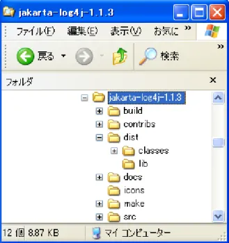 図  8  Log4j フォルダ 