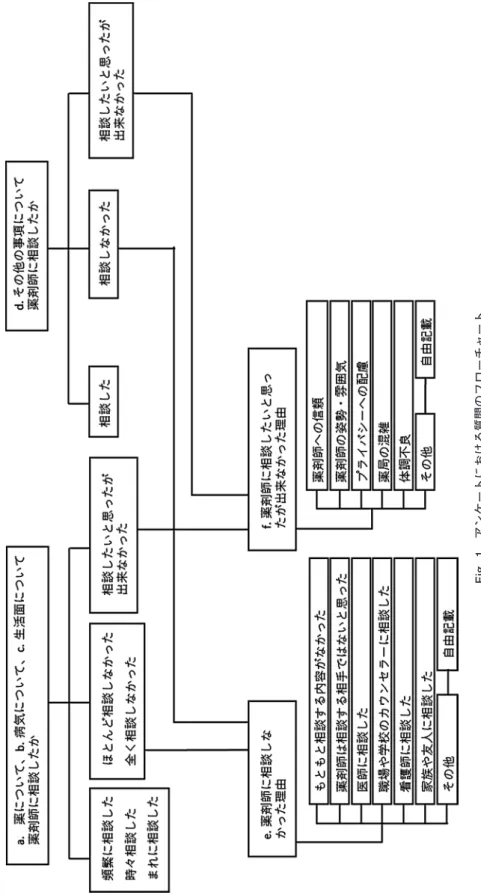 Fig. 1　アンケートにおける質問のフローチャート