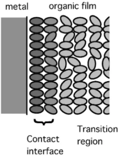 Fig. 1 Schematic diagram of organic/metal interface.