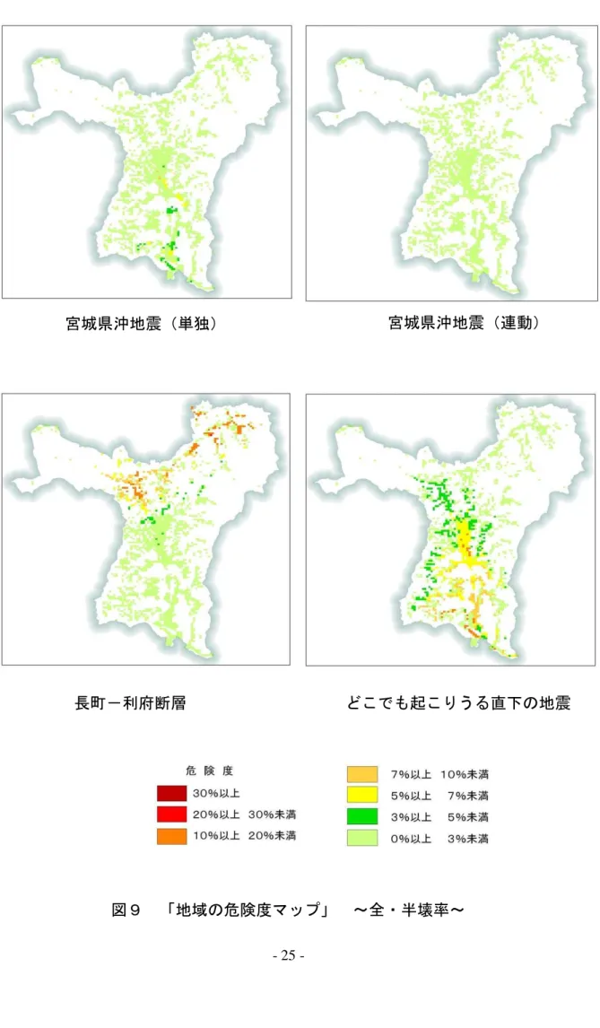 図 地域 危険度マッ ～全 半壊率～ 