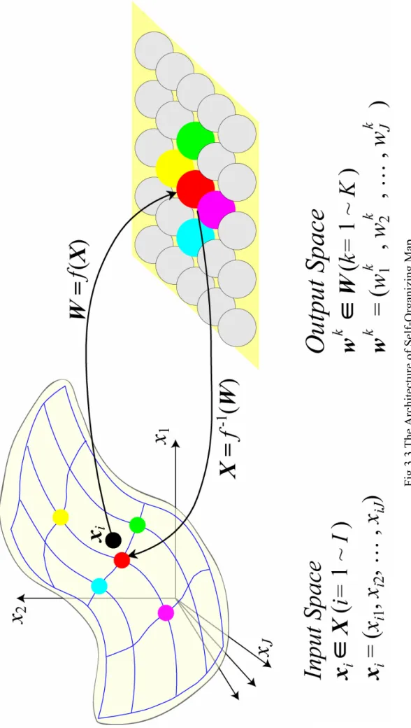 Fig 3.3 The Architecture of Self-Organizing Map