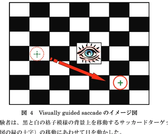 図  4  Visually guided saccade のイメージ図