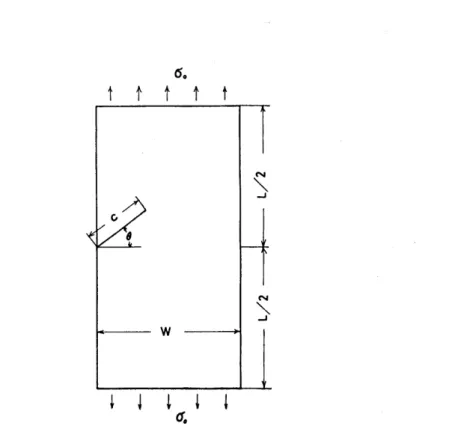 Fig. 15 An oblique crack in the rectangular plate.