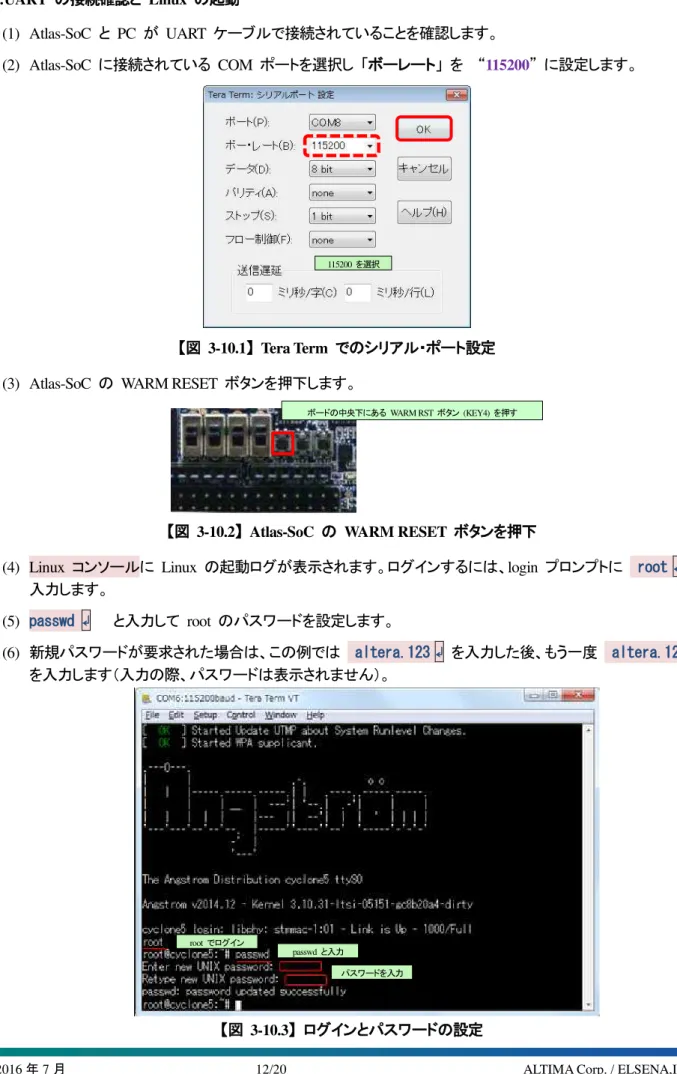 図  3-10.1   Tera Term  設定 