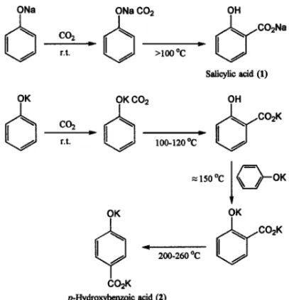 Table 1 The carboxylation of m aminophenol (mAP) with potassium hydrogencarbonate (0.1 mol) in aqueous solutions (30 mL) at 80 °C [mAP] a) 0 /mol L －1 k b) /s －1 0.33×10 －2 3.32×10 －5 0.67×10 －2 3.68×10 －5 1.67×10 －2 4.83×10 －5 3.33×10 －2 4.03×10 －5 av