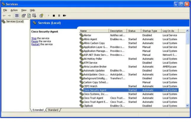 図 1：Windows サービス画面