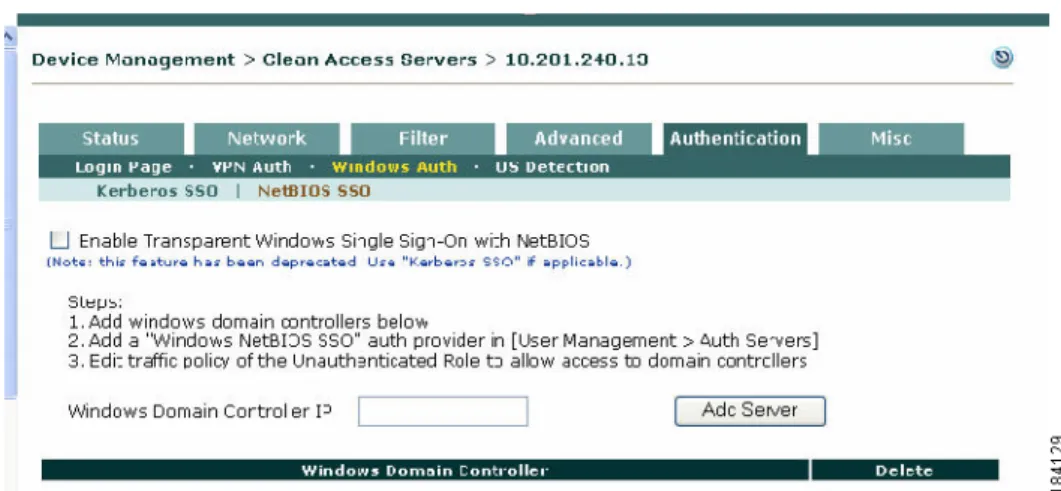図 11-5 トランスペアレント  Windows ログインのイネーブル化 