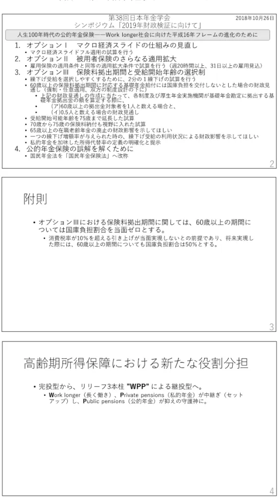 図表 11　第 38 回日本年金学会シンポジウムまとめ