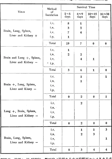 Table  XIII.  Distribution  of  Virus  at  the  End  Stage  of  Infection .  Statistics  2.