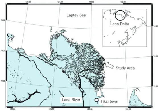 Fig. 1. The location of the Lena Delta and study area.