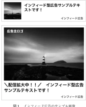 図 1 　インフィード広告のサンプル画像