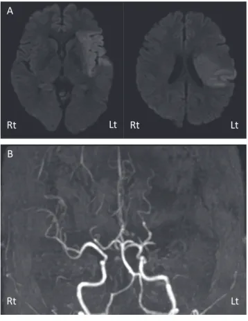 Fig. 1 初診時の頭部 MRI・頭部 MRA