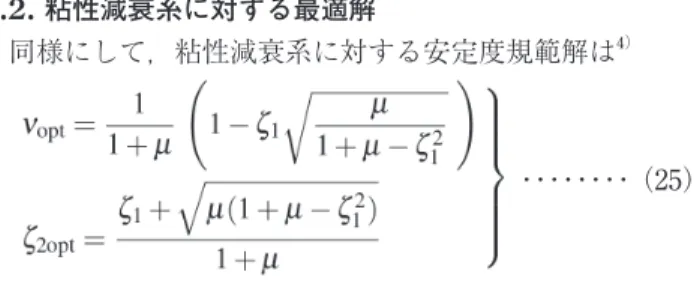 Fig. 14  Stability-maximized solutions for damped DVAs at- at-tached to an undamped primary system.