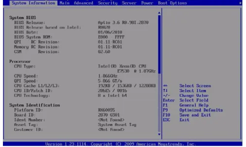 図 2: 「System Information」ウィンドウ