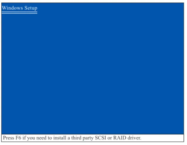 図 1 図  2ステップ 2：以下のようなスクリーンが表示されたら、 SATA RAID/AHCI ドライバを含むフロッピーディスクを挿入し <S> を押します (図 2)。5-1-3  SATA RAID/AHCI ドライバとオペレーティングシステムをインストールする