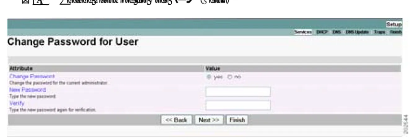 図 2-2 Change Password for User ページ（Setup）