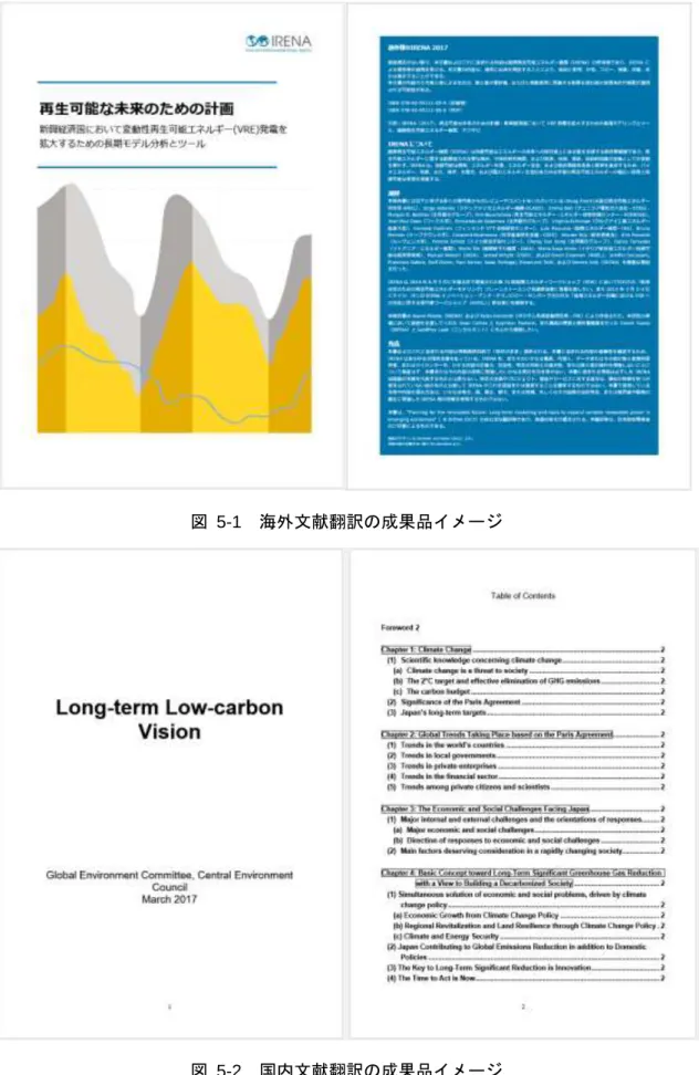 図  5-1  海外文献翻訳の成果品イメージ 
