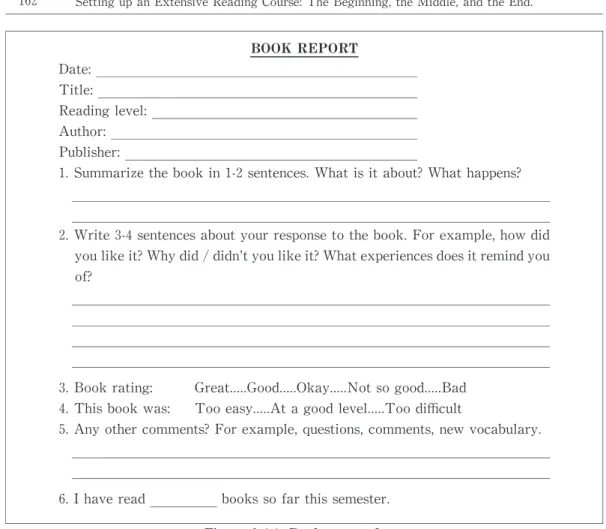 Figure 2.4.1:Book report form 