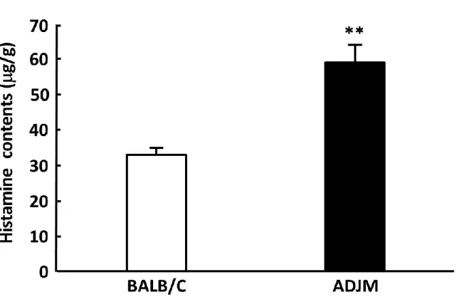 Fig. 11  は, ADJM マウスの皮膚ヒスタミン含量を測定した成績である。 ADJM