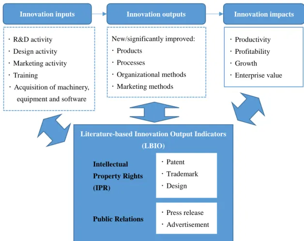 Fig. 1. Framework for measuring innovation outputs in firms 