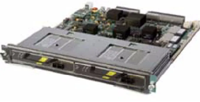 図 1 Cisco 7600 シ リ ーズ / Catalyst 6500 シ リ ーズ 拡張 FlexWAN モジ ュ ール 製品概要 シ ス コ の拡張 FlexWAN モジ ュール（図 1）を使用する こ と に よ り 、一般企業も サービス  プ ロ バ イ ダー も、 高性能で拡張性が高く イ ン テ リ ジ ェ ン ト なWAN および MANサービ ス を実現で き ま す。 シ ス コ の拡張 FlexWAN モ ジ ュ ールは、 T1/E1、 T3/E3、