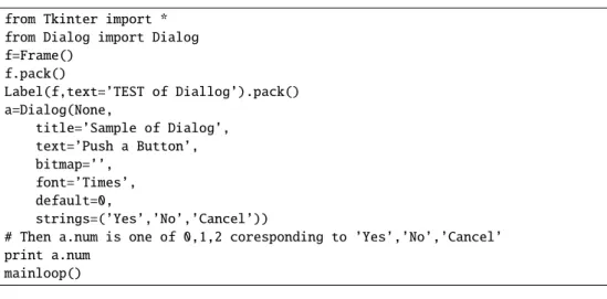 図 7: プログラム dialog1.py
