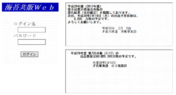 図 2.3.6  兵庫県・香川県海苔共販 web 