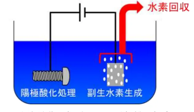 図  水素捕集陽極酸 処理電解槽 概念図 