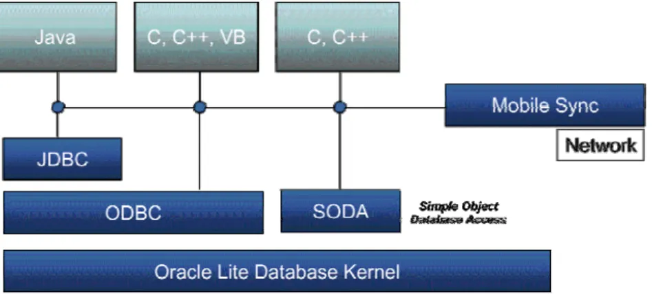 図 4. Oracle Database Lite 開発モデル 