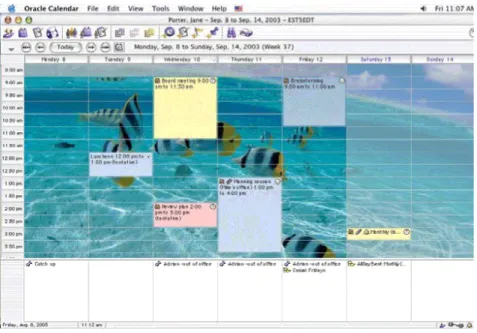 図 3: Macintosh  用 Oracle Calendar Desktop Client 10g  の UI 