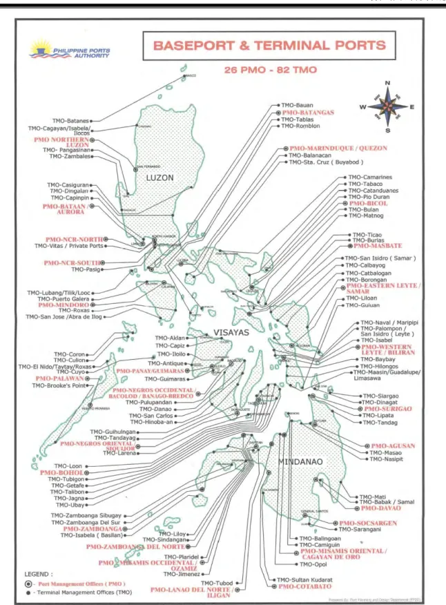 図  4-1  PPA 港湾(Base Port/Terminal Port)位置図 