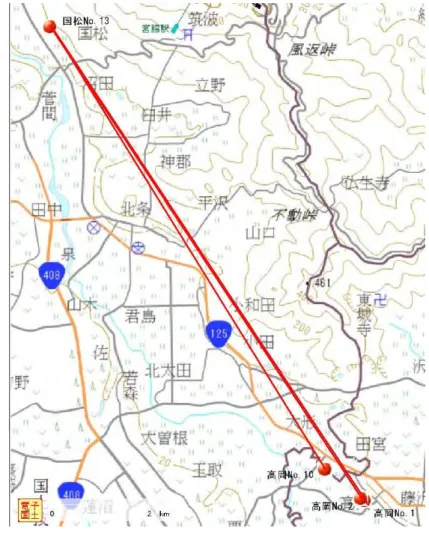図   5  比較基線場長距離基線位置図 