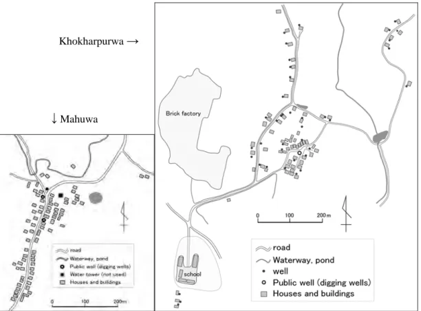 Figure 5.2    Wards Surveyed in March, 2014 (Mahuwa, Khokharpurwa)  Table 5.1    Relations between Tribes and Castes 